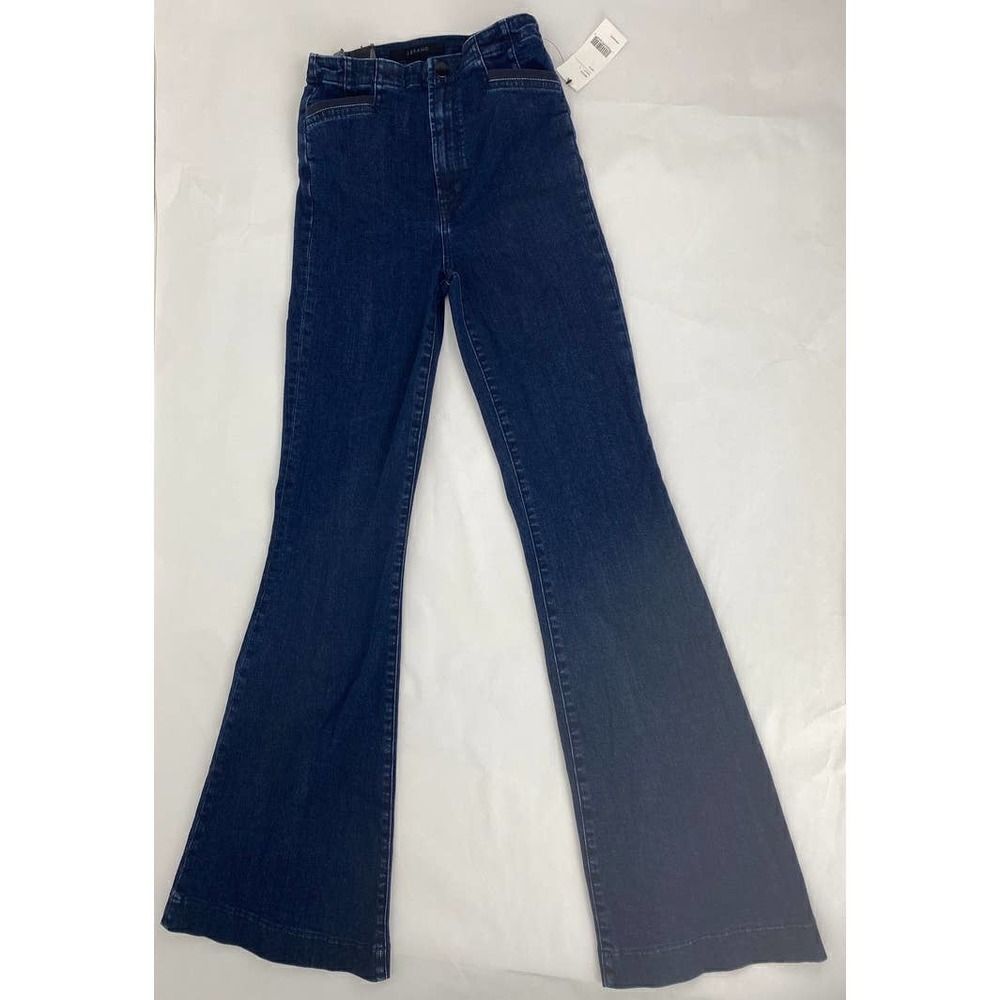 NWT J Brand High-Rise Darted Flare Split Hem Jeans Civility Blue - Size 25